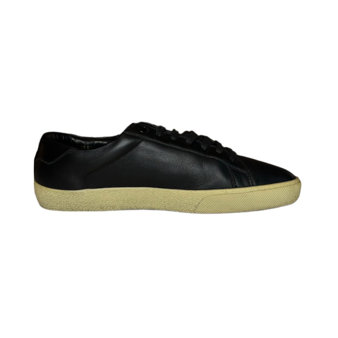 SAINT LAURENT BLACK LEATHER SL 06 SNEAKER / EU 41